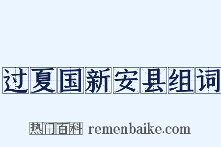 过夏国新安县组词是什么意思的图片